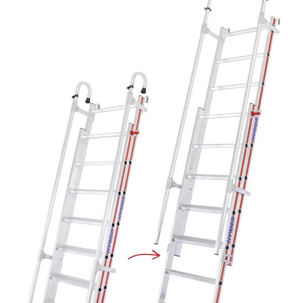 steno Dokter hoffelijkheid Inhaakbare en uitschuifbare ladder | Alu Comfort | De B2B webshop